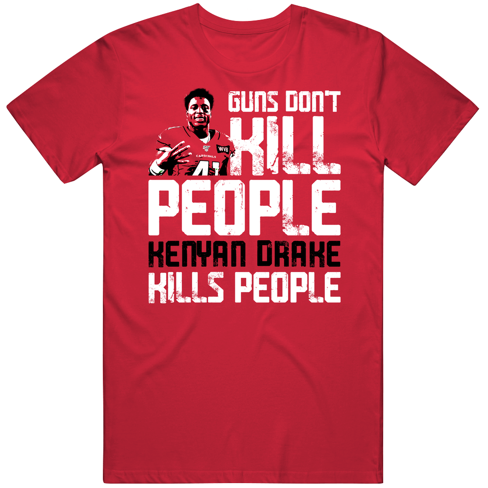 Kenyan Drake Guns Dont Kill Arizona Football Fan Mens Soft Cotton Tee T Shirt