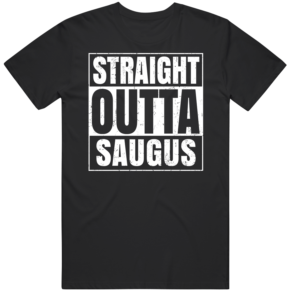 Straight Outta Saugus High School Funny Graduation Parody Mens Soft Cotton Tee T Shirt