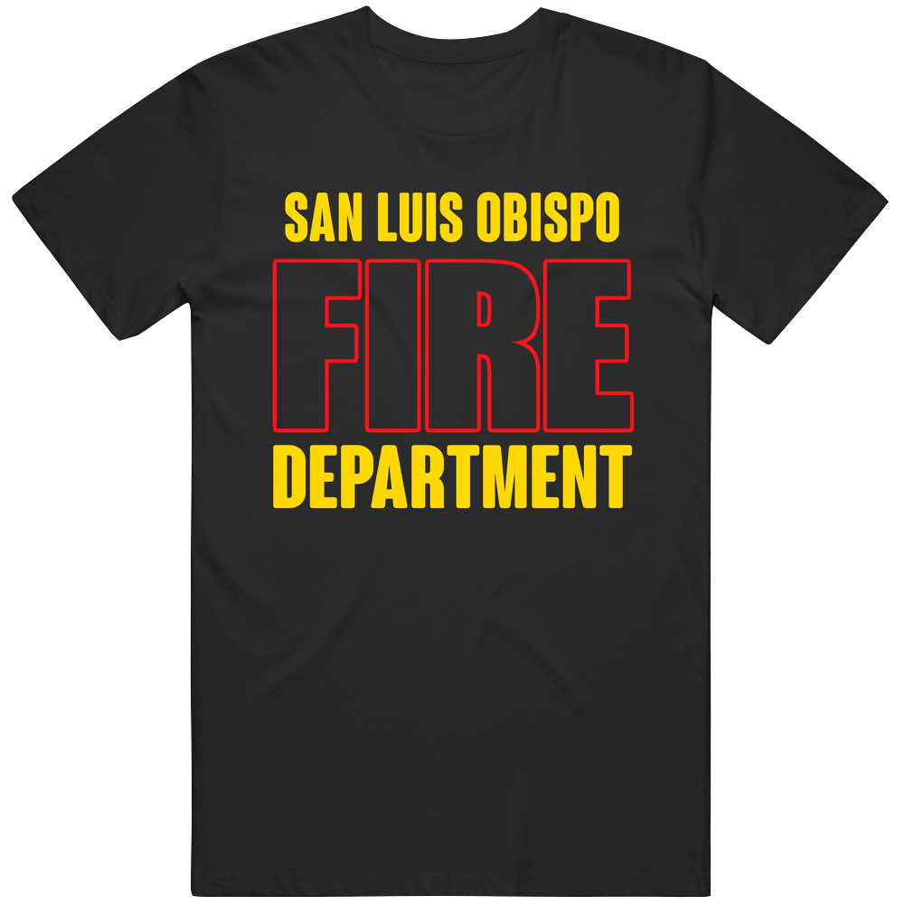 San Luis Obispo Fire Department Personalized City Mens Soft Cotton Tee T Shirt
