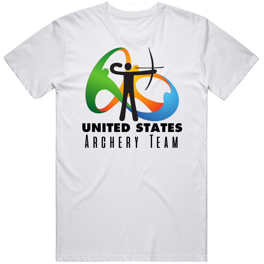 United States Archery Team Rio 2016 Olympic Event Logo Mens Soft Cotton Tee T Shirt