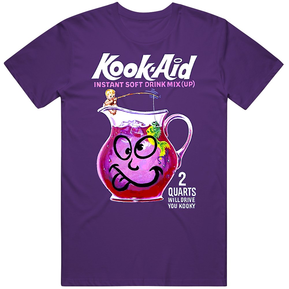 Kook Aid Kool Aid Funny Parody Wacky Packages Mens Soft Cotton Tee T Shirt Kook Aid Kool Aid Funny Parody Wacky Packages Mens Soft Cotton Tee T Shirt