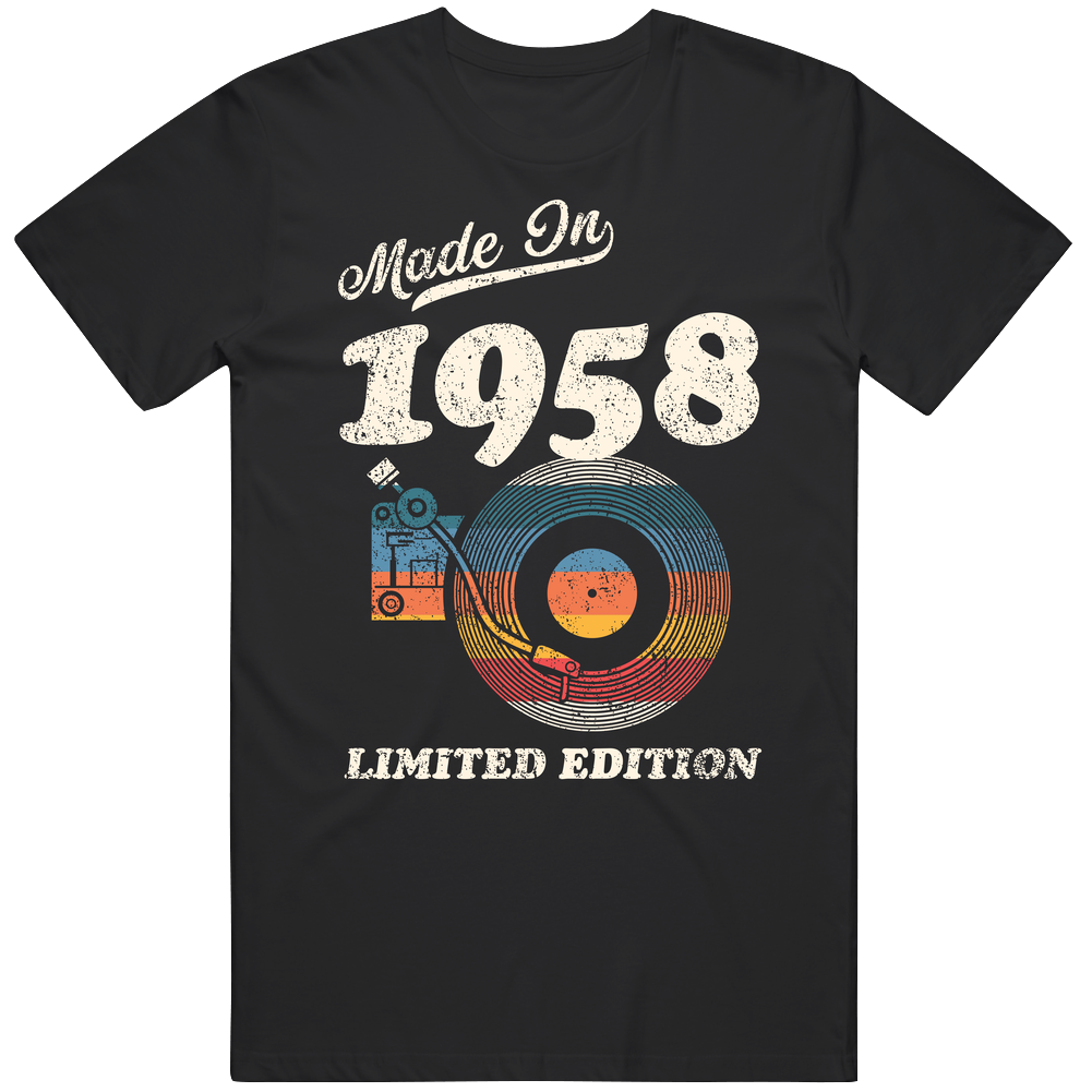 Made In 1958 Limited Edition Mens Soft Cotton Tee T Shirt
