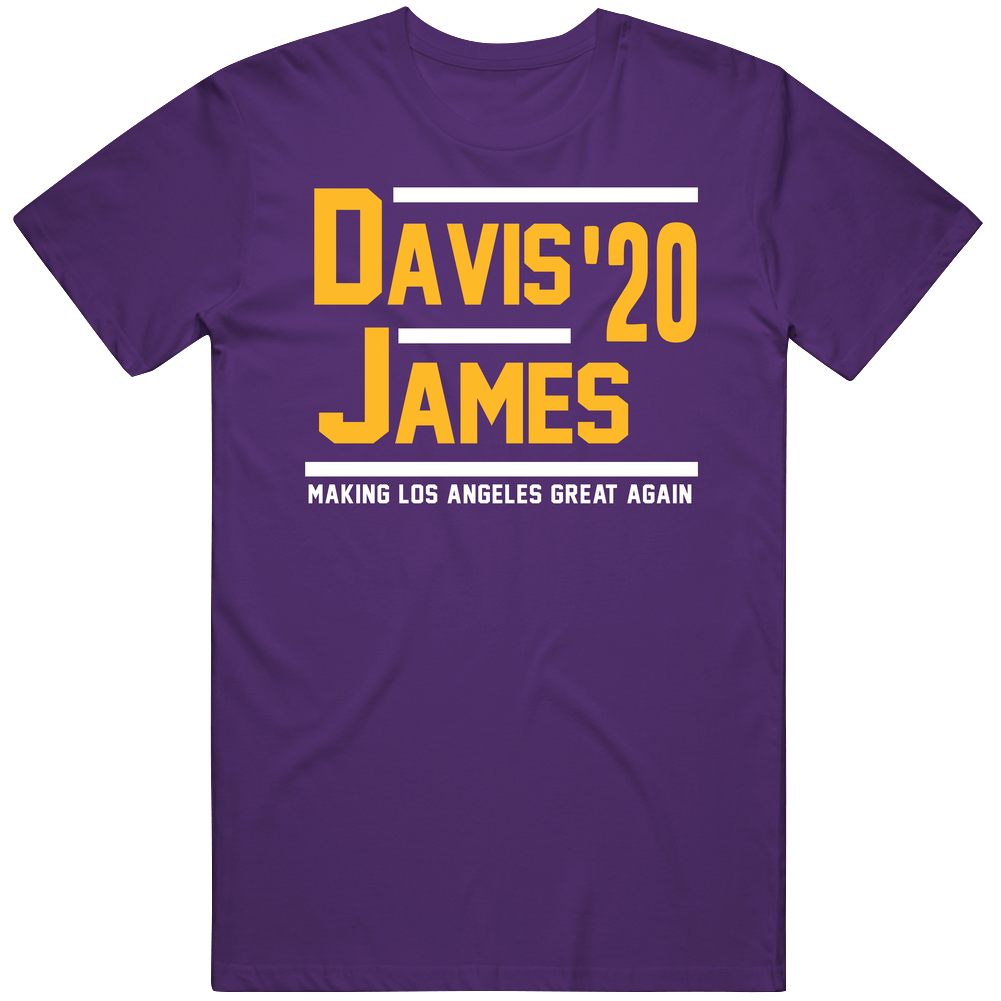 Anthony Davis Lebron James 2020 Making Los Angeles L Great Again Basketball Fan Mens Soft Cotton Tee T Shirt Anthony Davis Lebron James 2020 Making Los Angeles L Great Again Basketball Fan Mens Soft Cotton Tee T Shirt