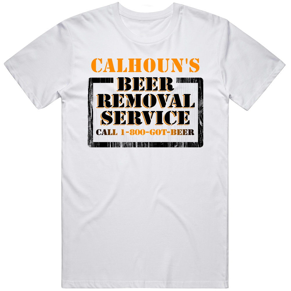 Calhoun's Beer Removal Service Name Mens Soft Cotton Tee T Shirt Calhoun's Beer Removal Service Name Mens Soft Cotton Tee T Shirt