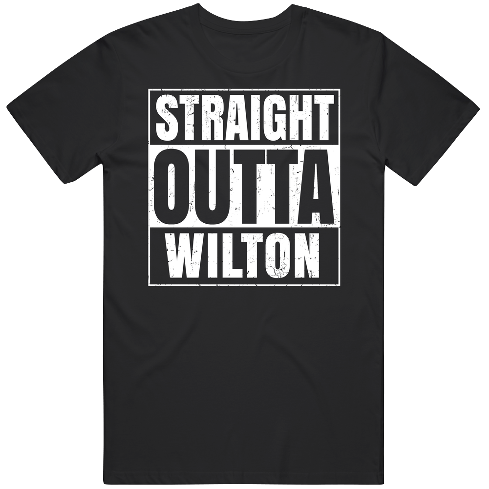 Straight Outta Wilton High School Funny Graduation Parody Mens Soft Cotton Tee T Shirt