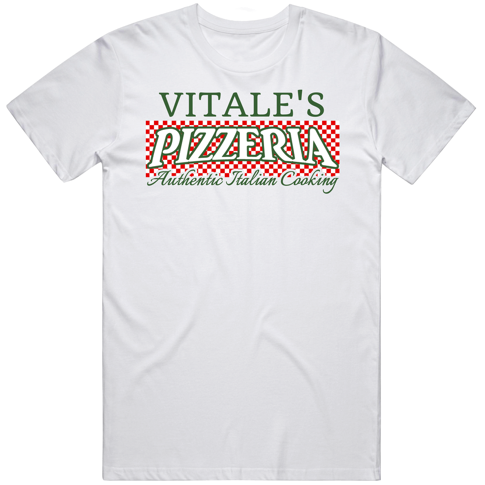 Vitale's Pizzeria Personalized Name Italian Theme Mens Soft Cotton Tee T Shirt Vitale's Pizzeria Personalized Name Italian Theme Mens Soft Cotton Tee T Shirt