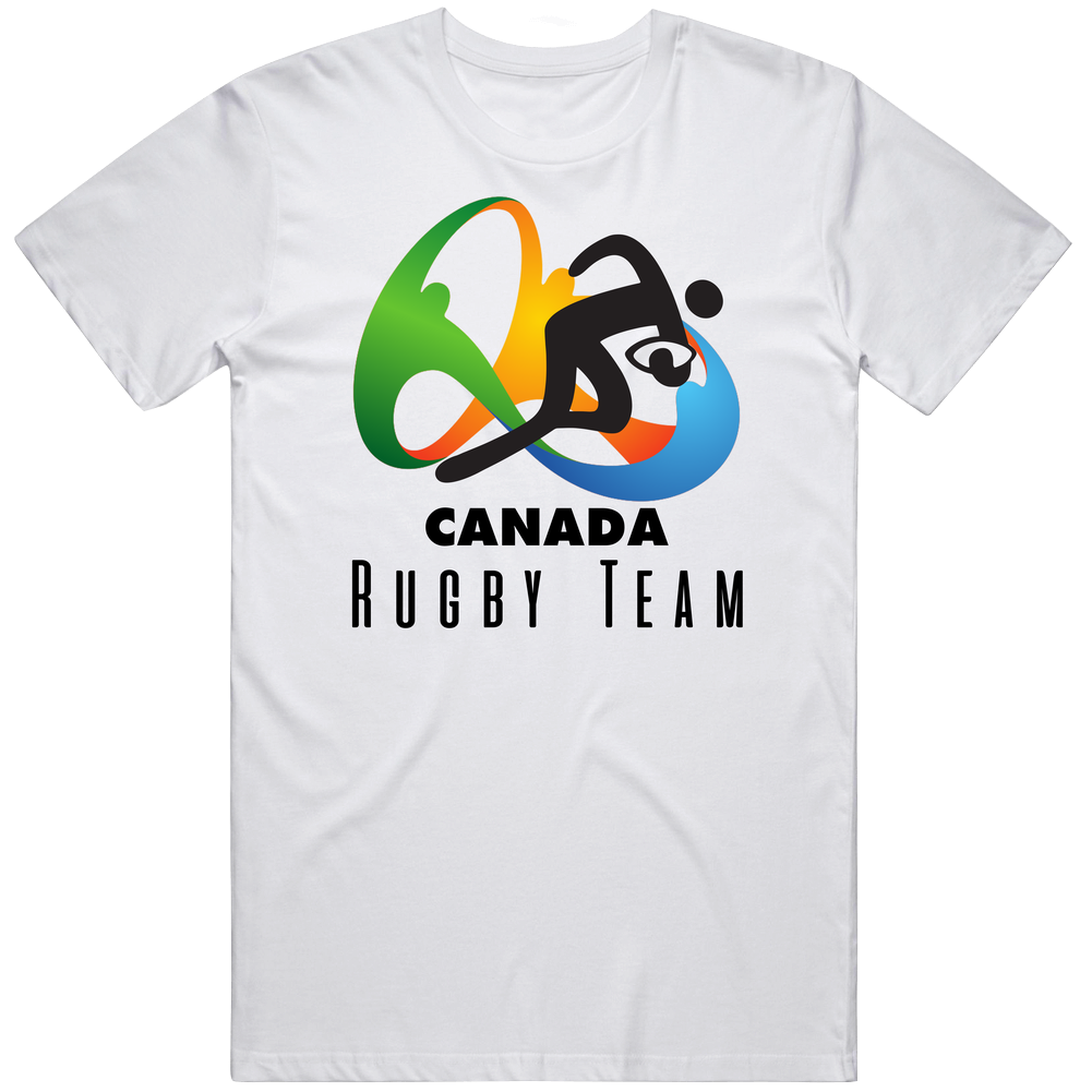 Canada Rugby Team Rio 2016 Olympic Event Logo Mens Soft Cotton Tee T Shirt