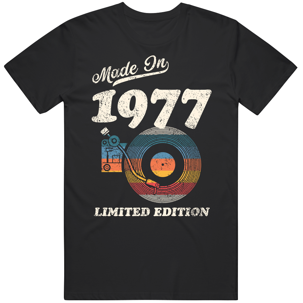 Made In 1977 Limited Edition Mens Soft Cotton Tee T Shirt