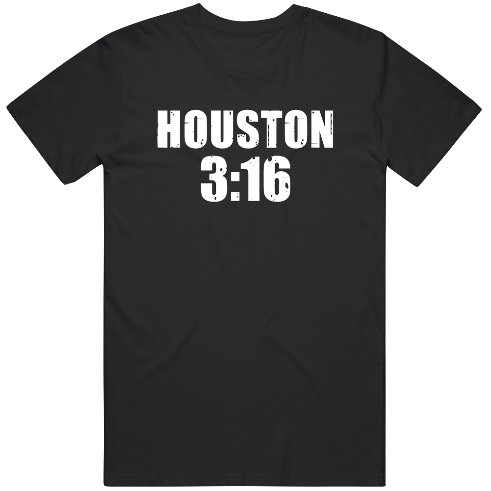 Houston  3:16 Stone Cold Steve Austin Wrestling Parody Mens Soft Cotton Tee T Shirt