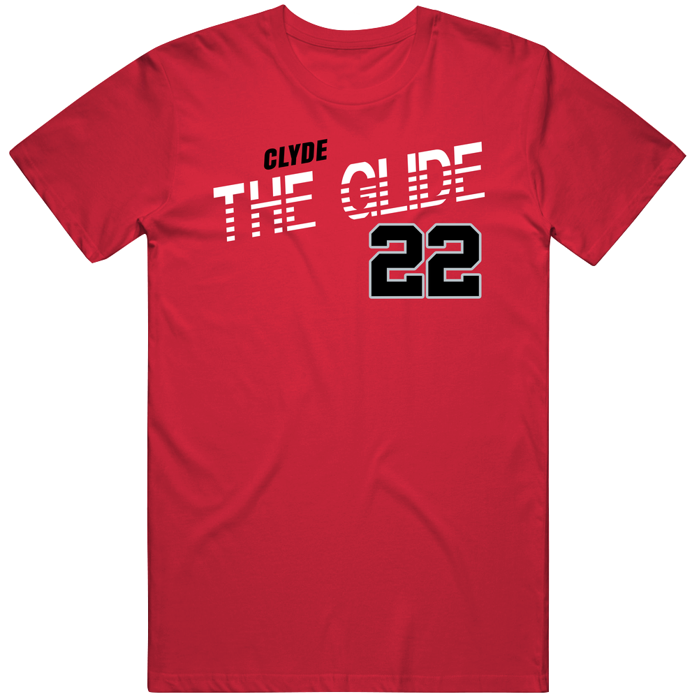 Clyde Drexler 22 The Glide Favorite Player Basketball Fan Mens Soft Cotton Tee T Shirt Clyde Drexler 22 The Glide Favorite Player Basketball Fan Mens Soft Cotton Tee T Shirt