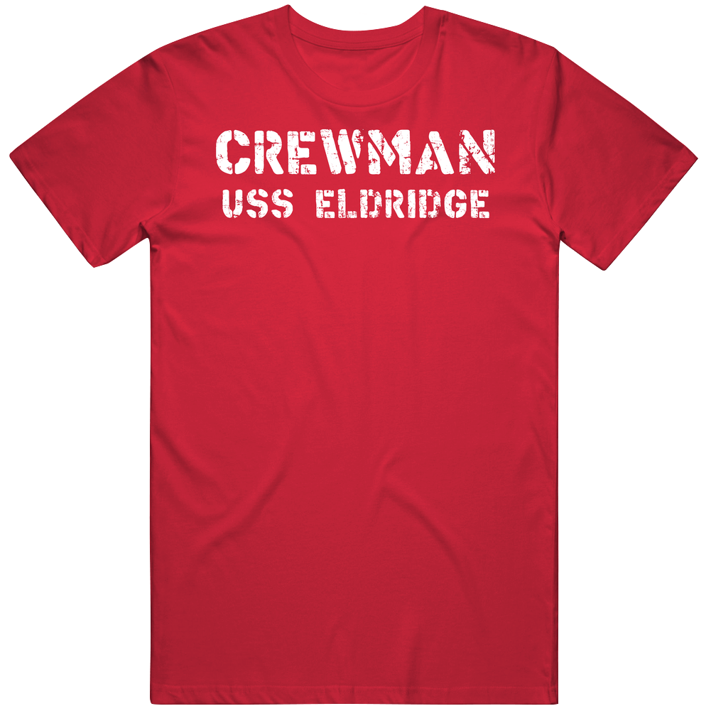 Crewman Uss Eldridge Us Navy Mens Soft Cotton Tee T Shirt