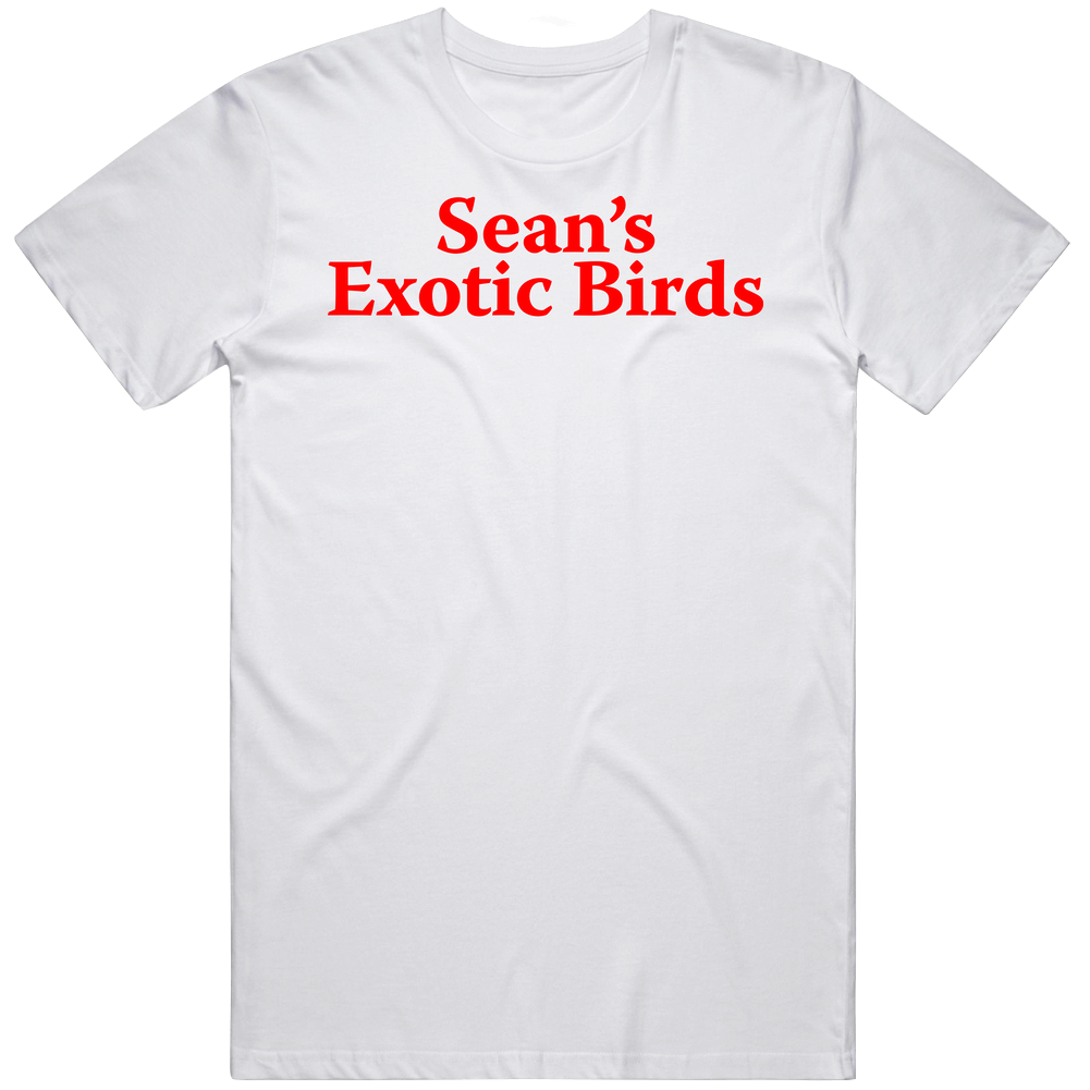 Sean's Exotic Birds Sean Penn Curb Your Enthusiasm Fake Restaurant Tv Show Fan Mens Soft Cotton Tee T Shirt
