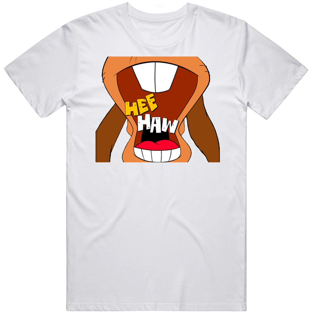 Hee Haw Vintage Cartoon Grunge Worn Look Mens Soft Cotton Tee T Shirt