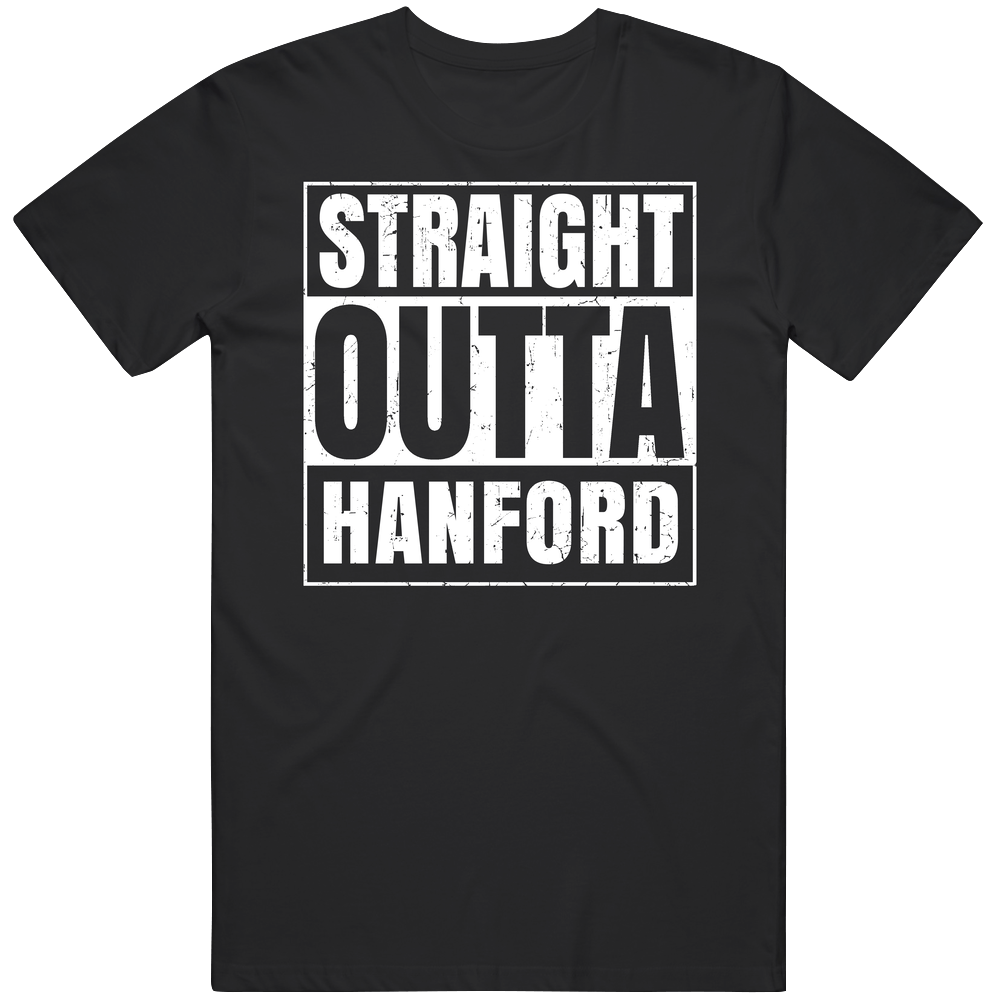 Straight Outta Hanford High School Funny Graduation Parody Mens Soft Cotton Tee T Shirt