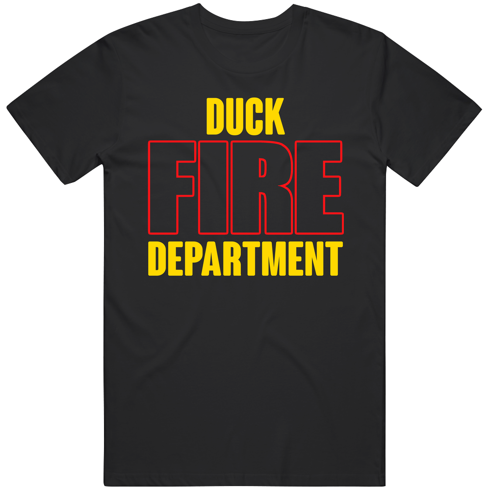 Duck Fire Department Personalized City Mens Soft Cotton Tee T Shirt
