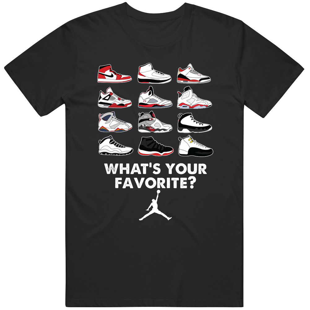Air Jordan Shoes What's Your Favorite Sneaker Fanatic Mens Soft Cotton Tee T Shirt Air Jordan Shoes What's Your Favorite Sneaker Fanatic Mens Soft Cotton Tee T Shirt