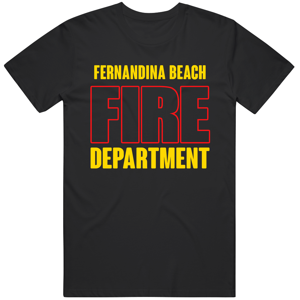 Fernandina Beach Fire Department Personalized City Mens Soft Cotton Tee T Shirt