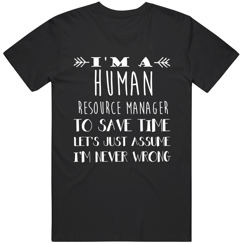 Human Resource Manager  To Save Time Occupation Mens Soft Cotton Tee T Shirt