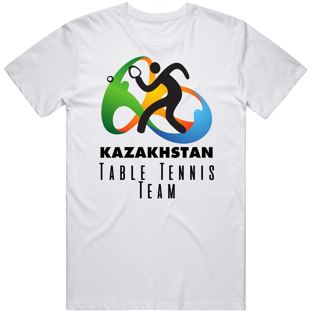 Kazakhstan Table Tennis Team Rio 2016 Olympic Event Logo Mens Soft Cotton Tee T Shirt
