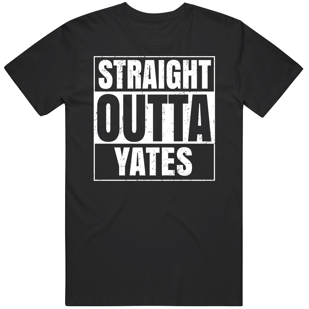 Straight Outta Yates High School Funny Graduation Parody Mens Soft Cotton Tee T Shirt
