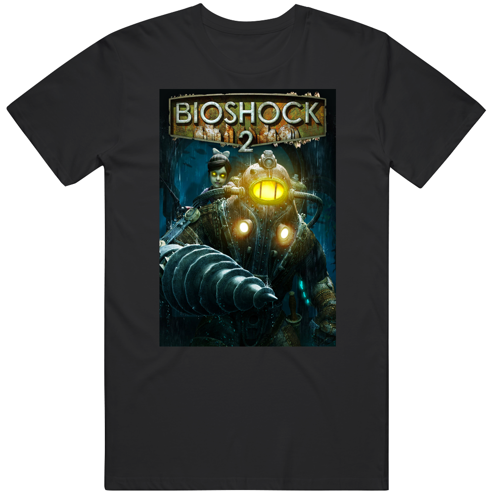 Bioshock 2 Video Game Cover Mens Soft Cotton Tee T Shirt