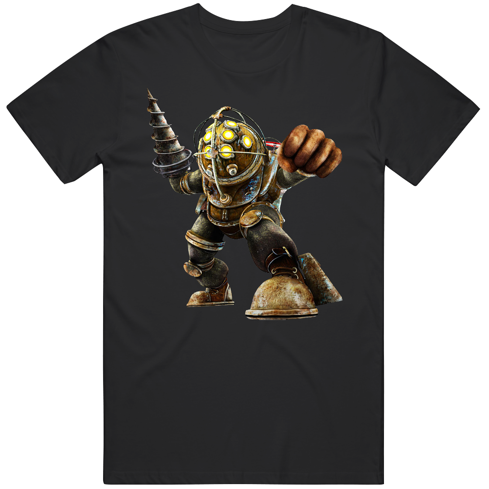 Bioshock Big Daddy Video Game Mens Soft Cotton Tee T Shirt