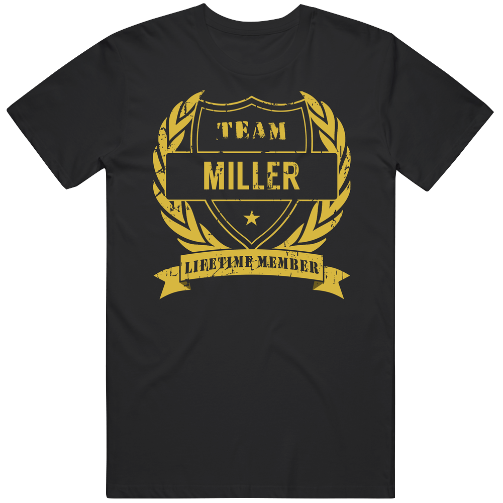 Team Miller Lifetime Member Last Name Surname Mens Soft Cotton Tee T Shirt