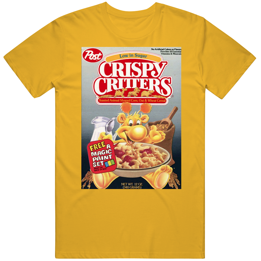 Crispy Critters Retro 80s Cereal Mens Soft Cotton Tee T Shirt