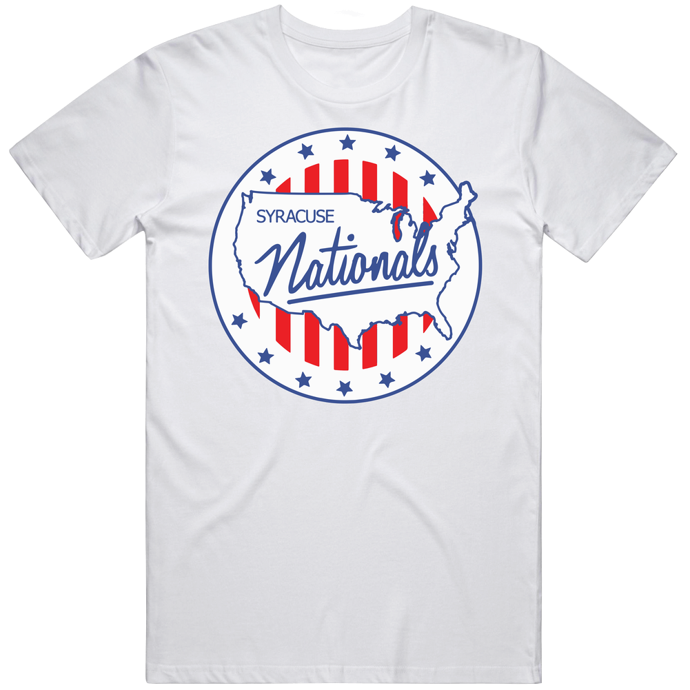 Syracuse Nationals Retro American Basketball Mens Soft Cotton Tee T Shirt Syracuse Nationals Retro American Basketball Mens Soft Cotton Tee T Shirt
