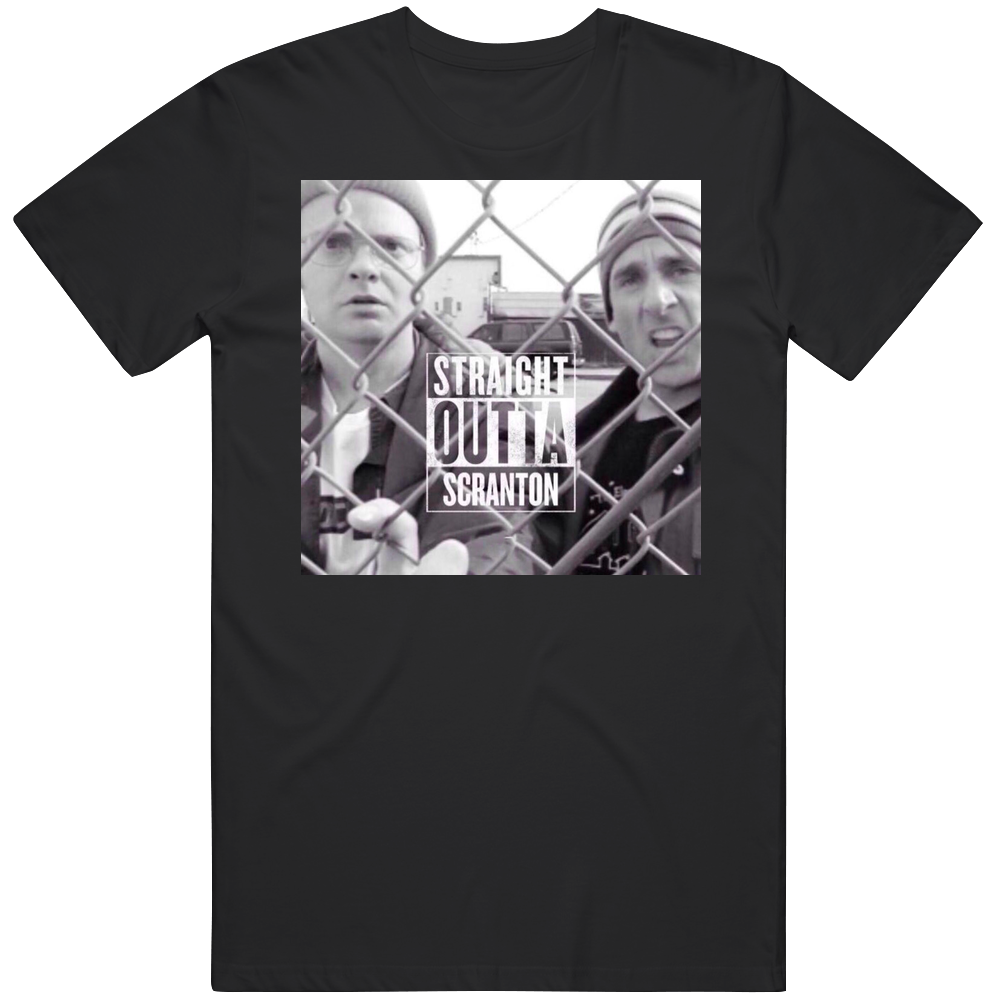 Straight Outta Scranton Dwight Michael The Office Mens Soft Cotton Tee T Shirt