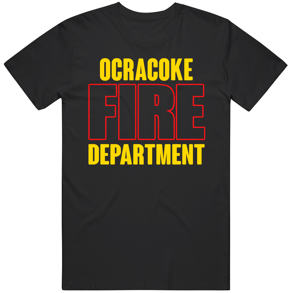 Ocracoke Fire Department Personalized City Mens Soft Cotton Tee T Shirt