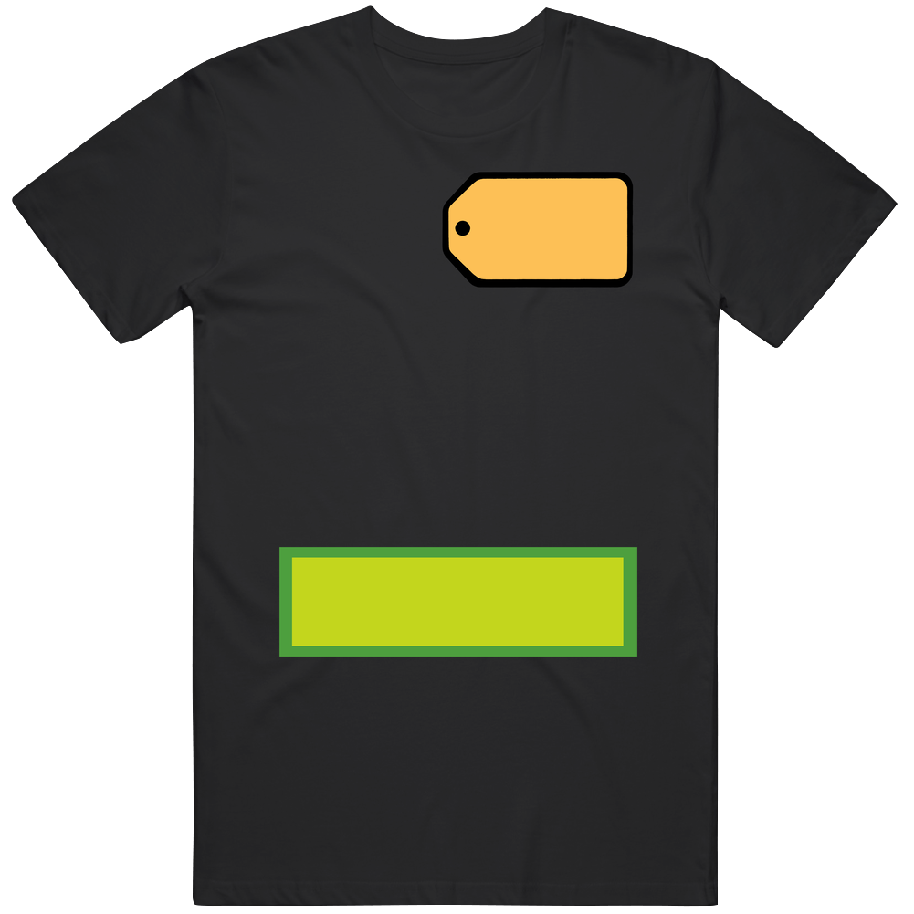Price Is Right Name Tag Contestants Row Yellow Bid Mens Soft Cotton Tee T Shirt