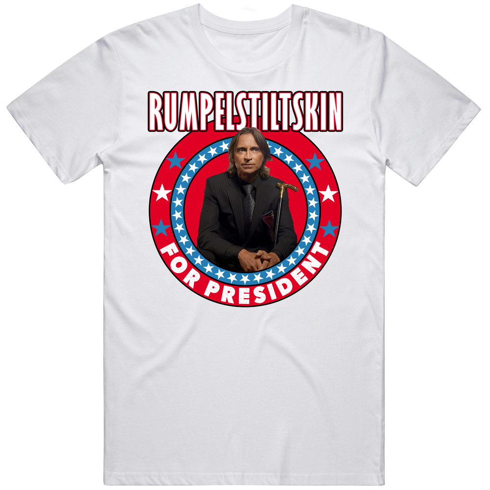 Rumpelstiltskin Once Upon A Time For President Tv Show Villain Fan Mens Soft Cotton Tee T Shirt