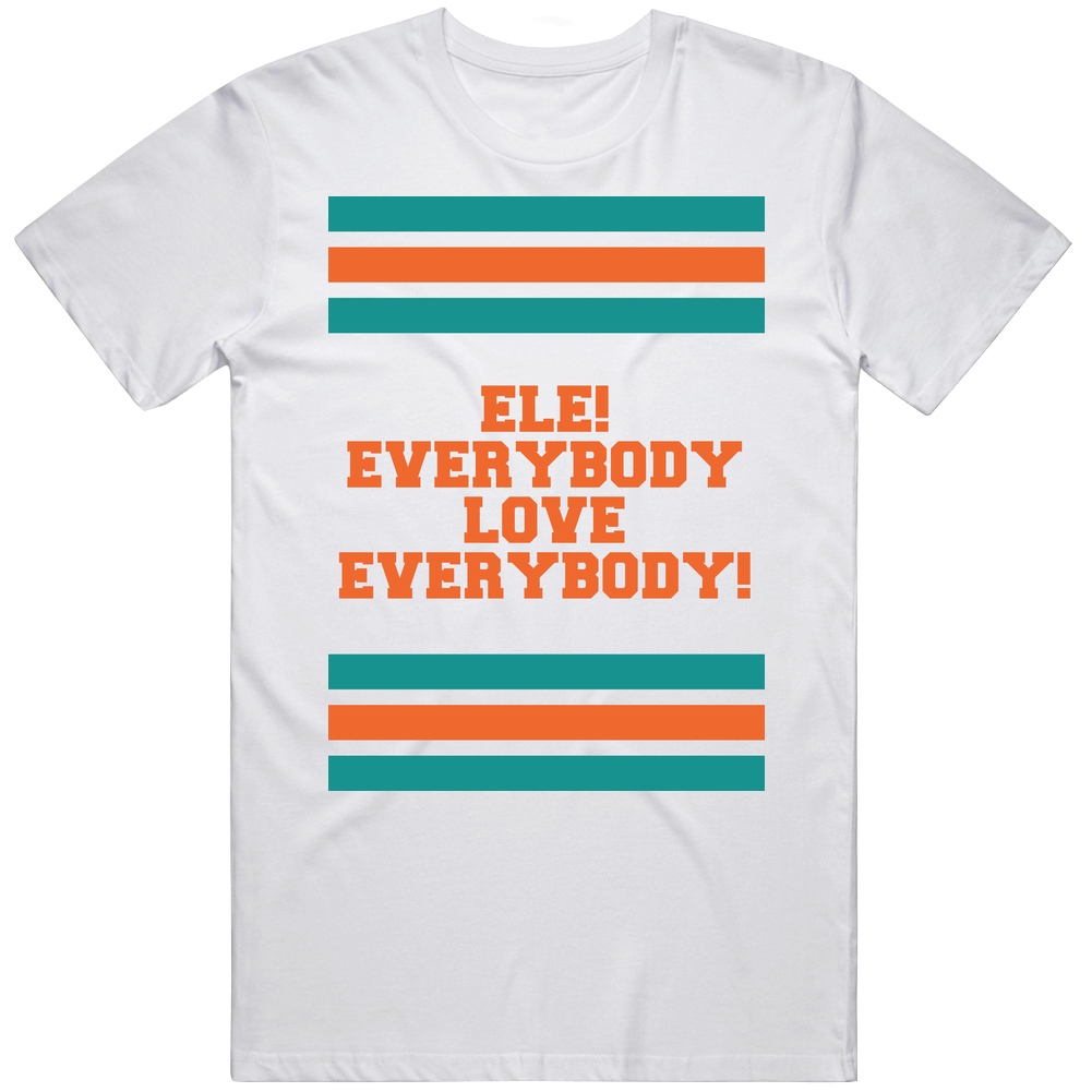Ele! Everybody Love Everybody Semi Pro Movie Quote Stripes Mens Soft Cotton Tee T Shirt Ele! Everybody Love Everybody Semi Pro Movie Quote Stripes Mens Soft Cotton Tee T Shirt