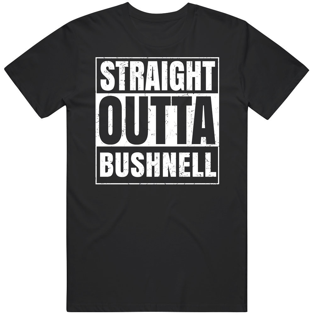Straight Outta Bushnell Florida City Compton Parody Grunge Mens Soft Cotton Tee T Shirt