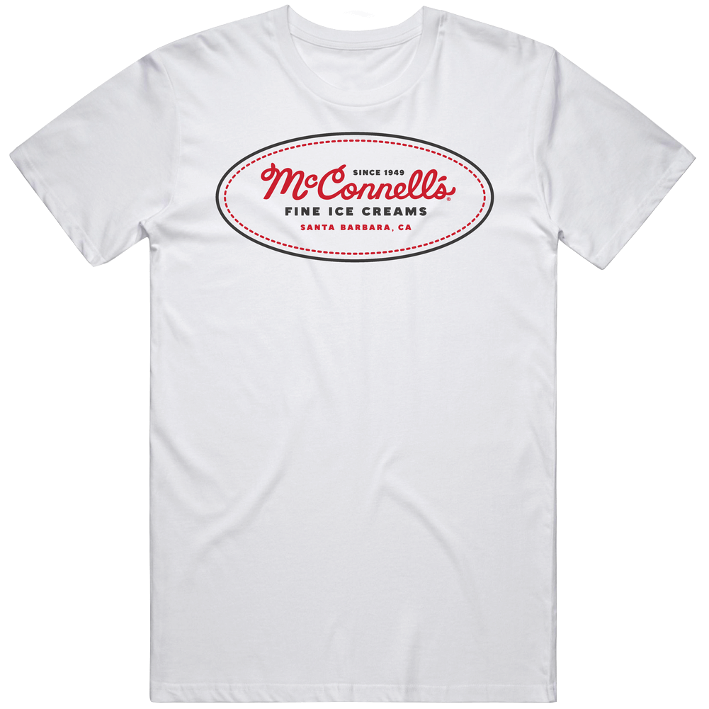 Mcconnels Fine Ice Cream Snack Food Logo Mens Soft Cotton Tee T Shirt Mcconnels Fine Ice Cream Snack Food Logo Mens Soft Cotton Tee T Shirt