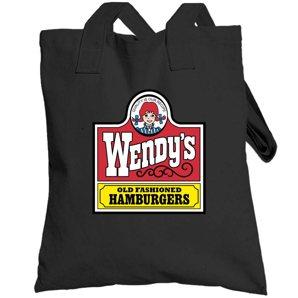Wendys Hamburger Logo Retro Unisex Soft Cotton Tee Totebag