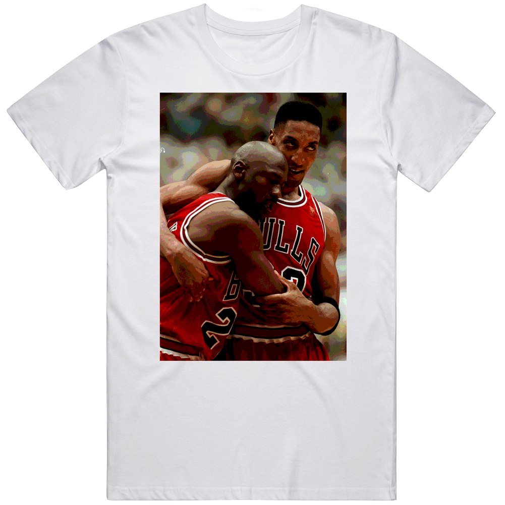 Michael Jordan Scottie Pippen The Flu Game 1997 Finals Chicago Basketball Fan Unisex Soft Cotton Tee T Shirt Michael Jordan Scottie Pippen The Flu Game 1997 Finals Chicago Basketball Fan Unisex Soft Cotton Tee T Shirt
