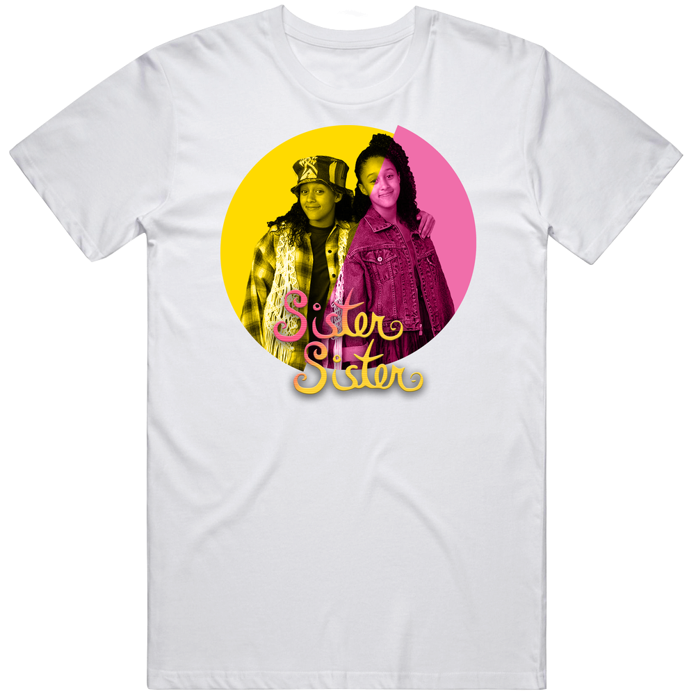 Sister Sister Colorful 90s Tv Show Unisex Soft Cotton Tee T Shirt