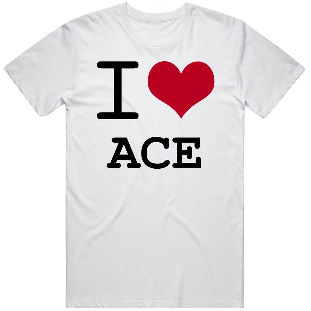 I Love Heart Ace Unisex Soft Cotton Tee T Shirt