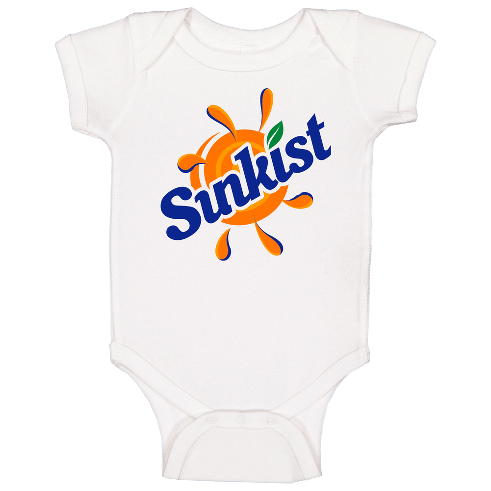 Sunkist Orange Soda Pop Drink Logo Unisex Soft Cotton Tee Baby One Piece