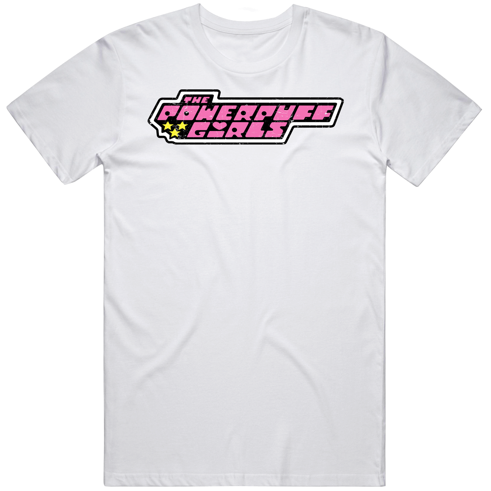 The Powerpuff Girls Retro Cartoon Logo Vintage Worn Look Unisex Soft Cotton Tee T Shirt The Powerpuff Girls Retro Cartoon Logo Vintage Worn Look Unisex Soft Cotton Tee T Shirt