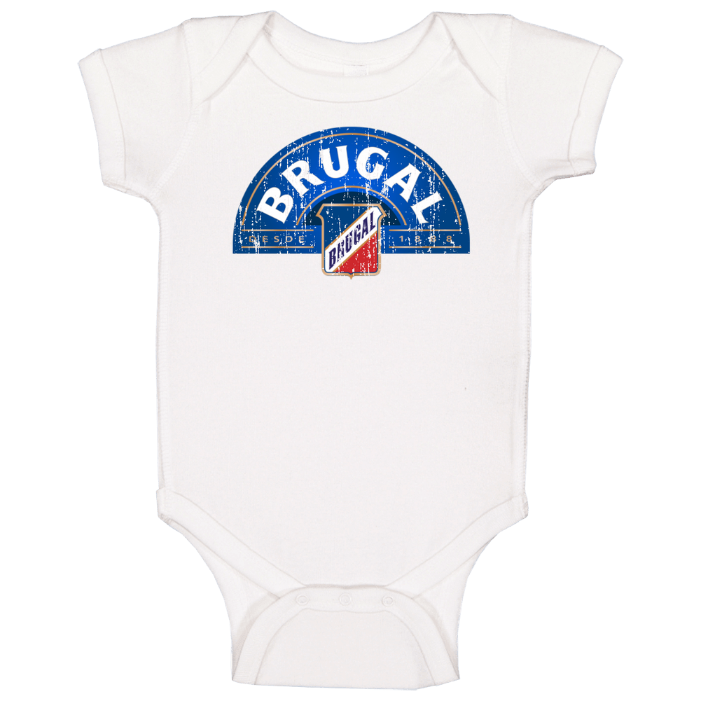 Brugal Ron Logo Popular Rum Alcohol Beverage Drink Fan Gift Unisex Soft Cotton Tee Baby One Piece