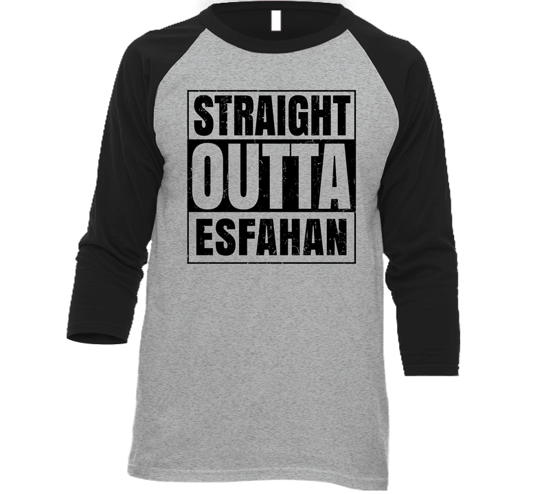 Straight Outta Esfahan Iran City Grunge Parody Baseball Raglan Unisex Soft Cotton Tee Raglan 3/4 Sleeve Shirt Straight Outta Esfahan Iran City Grunge Parody Baseball Raglan Unisex Soft Cotton Tee Raglan 3/4 Sleeve Shirt