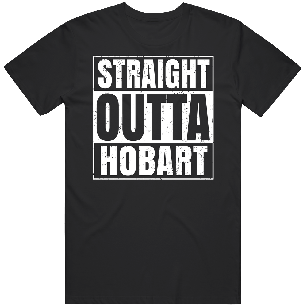 Straight Outta Hobart Australia Compton Parody Grunge City Unisex Soft Cotton Tee T Shirt