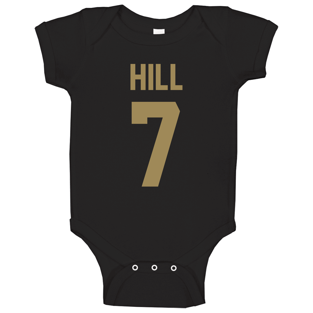 Taysom Hill # 7 Jersey Back New Orleans Football Team Fan For Black Unisex Soft Cotton Tee Baby One Piece