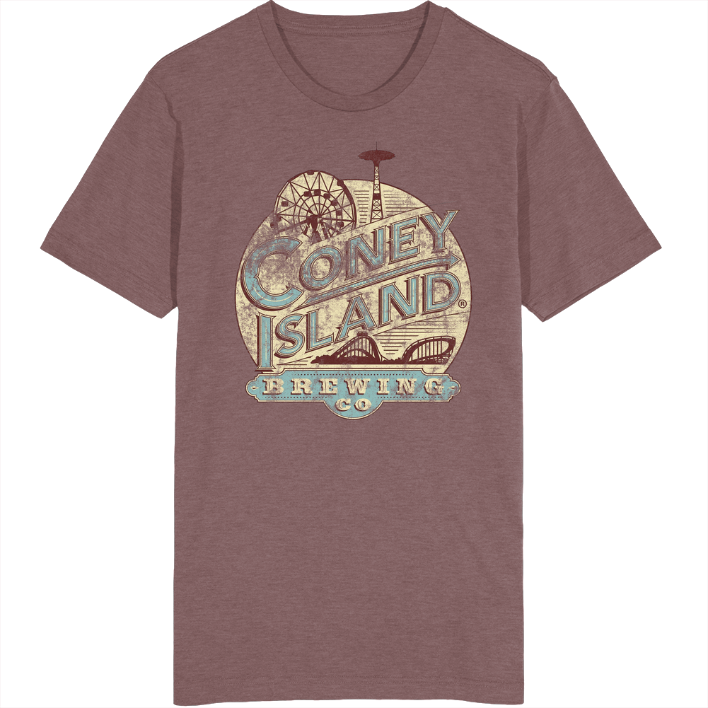 Coney Island Brewing Company Sign Worn Look Vintage Unisex Unisex Soft Cotton Tee T Shirt