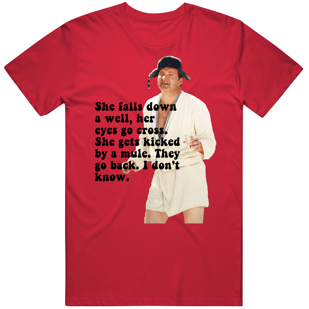 Falls Down A Well National Lampoons Christmas Vacation Quote Eddie Unisex Soft Cotton Tee T Shirt
