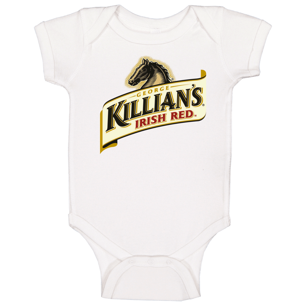 George Killians Irish Red Ale Beer Brewery Logo Unisex Soft Cotton Tee Baby One Piece