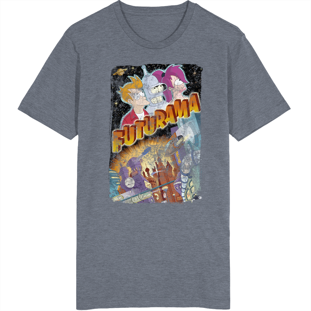 Futurama 90s Tv Show Fan Vinatge Unisex Unisex Soft Cotton Tee T Shirt